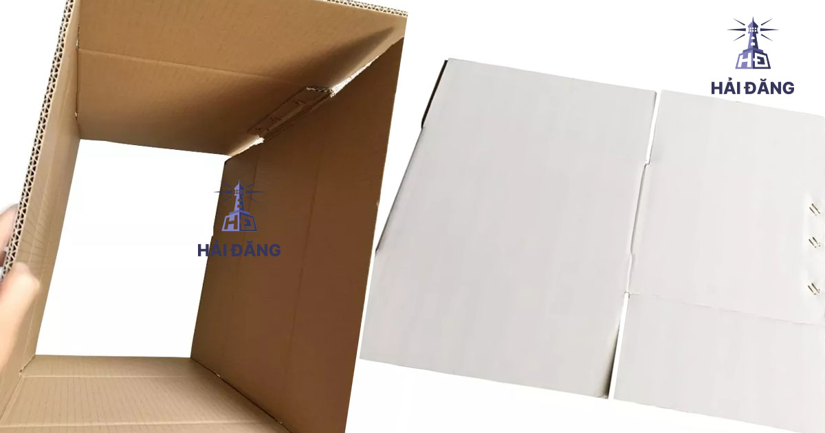 Mẫu Thùng carton trắng